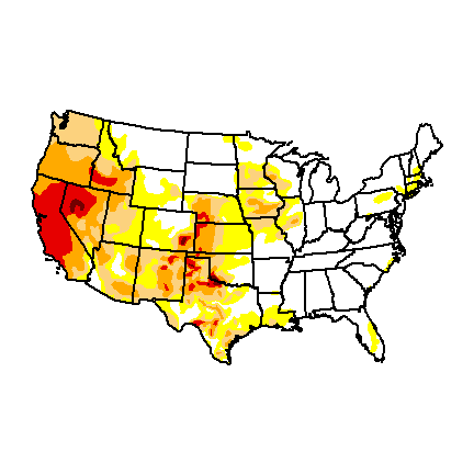 Drought map display
